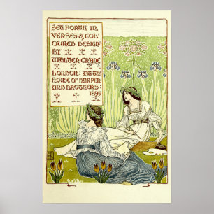 Póster Vintage Art Nouveau Women de Walter Crane