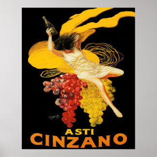 Póster Vintage Asti Cinzano by Cappiello Poster
