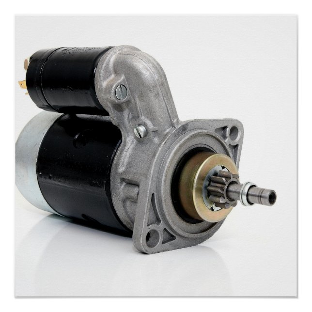 Póster Vintage auto motive starter (Anverso)