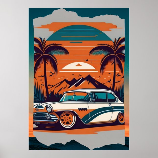 Póster Vintage-Autoträume (Frente)