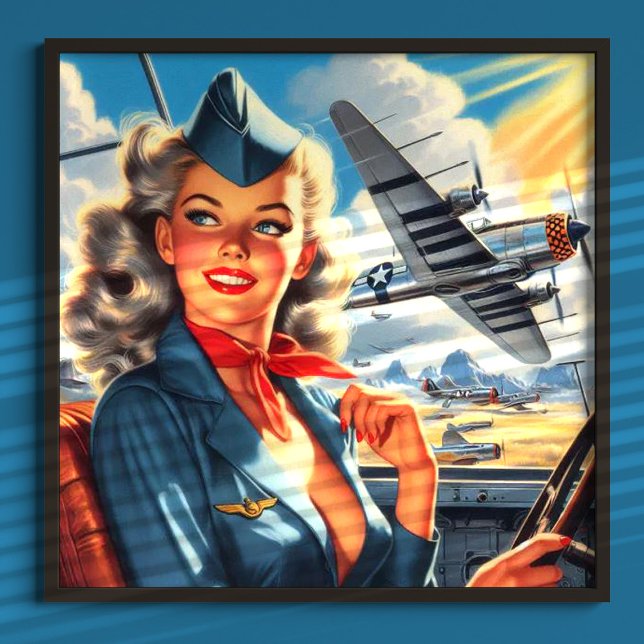 Póster Vintage Aviation Pin Up (Subido por el creador)