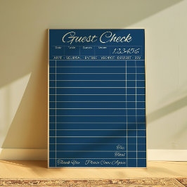 Póster Vintage Azul de Cuenta de Invitado