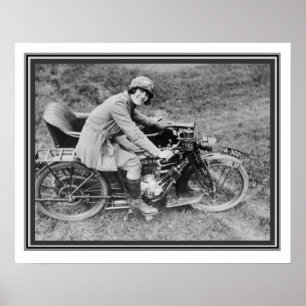Póster Vintage B y chica de la foto de W en la