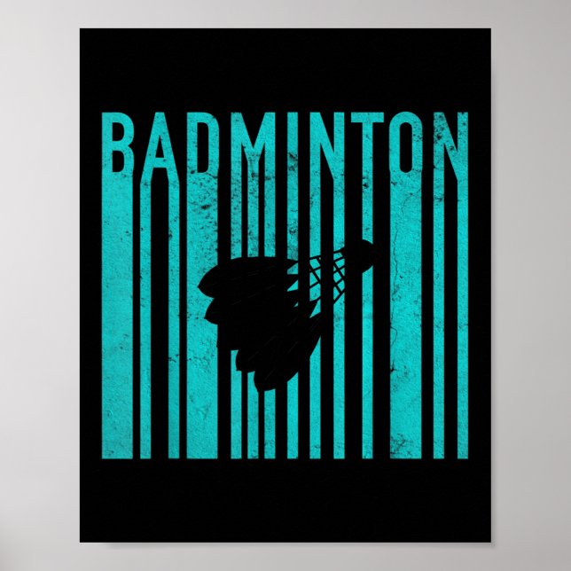 Póster Vintage Badminton - Retro Badminton Player - Badmi (Frente)