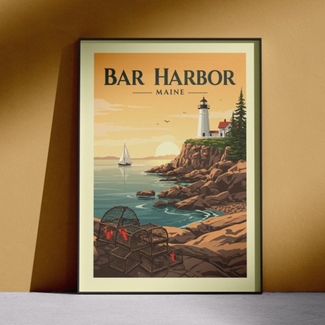 Póster Vintage Bar Harbour Maine (Subido por el creador)