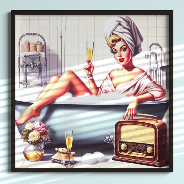 Póster Vintage Bath Pin Up (Subido por el creador)