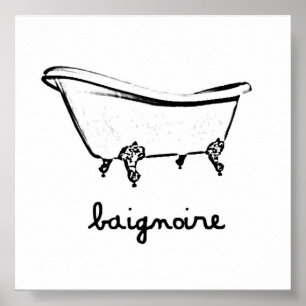 PÓSTER VINTAGE BATHTUB