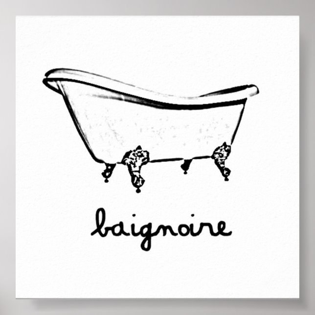 PÓSTER VINTAGE BATHTUB (Frente)