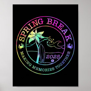 Póster Vintage Beach 2025 Beach Palm Fa