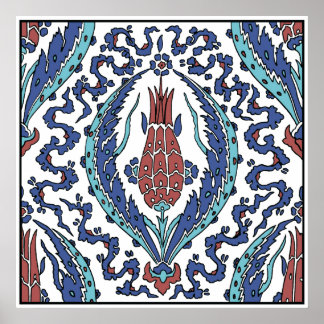 Póster Vintage Beautiful Turkish Tulip Poster