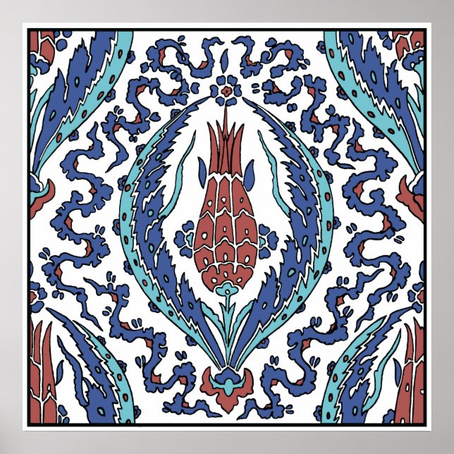 Póster Vintage Beautiful Turkish Tulip Poster (Frente)