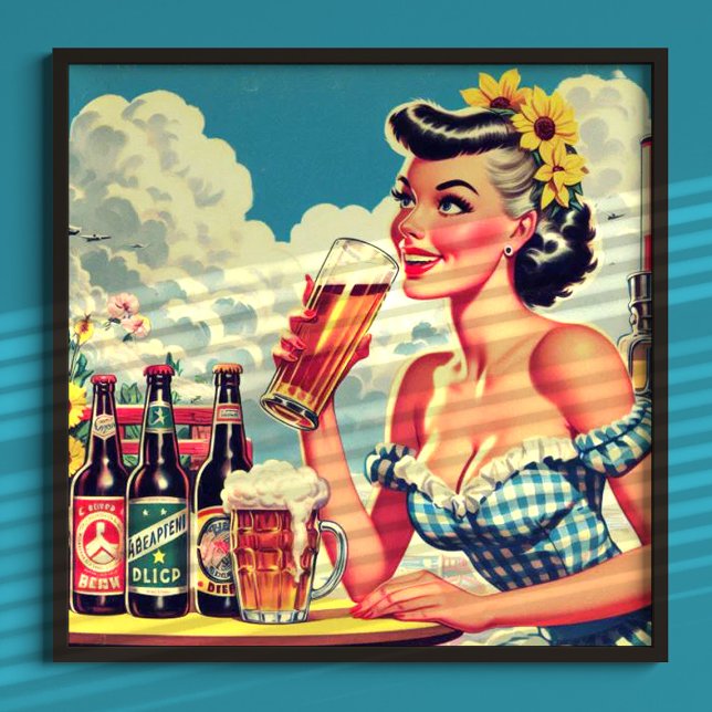 Póster Vintage Beer Pin Up (Subido por el creador)