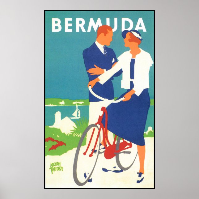Póster Vintage Bermuda Travel (Frente)