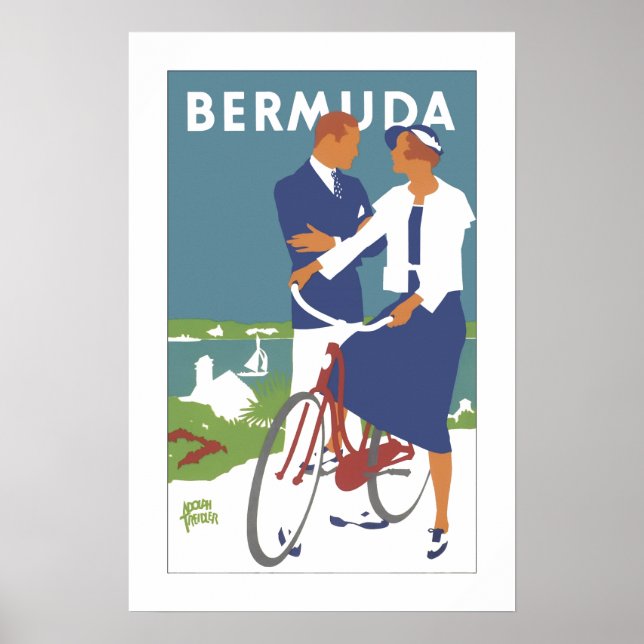 Póster Vintage Bermuda Travel Poster (Frente)