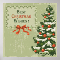 Vintage Best Navidades Wire Poster