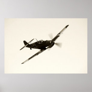 Póster Vintage Bf-109 E-3 Emil