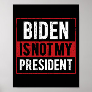 Póster Vintage Biden No Es Mi Presidente Biden Harris Gan