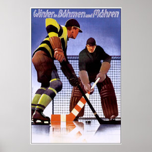 Póster Vintage Bohman und Mahren Hockey