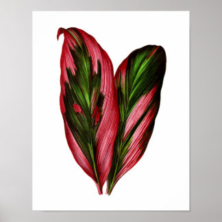 Póster Vintage Botanical Leaf Print