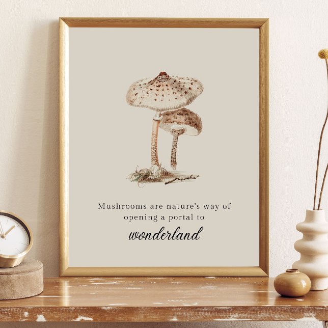 Póster Vintage Botanical Mushroom (Subido por el creador)