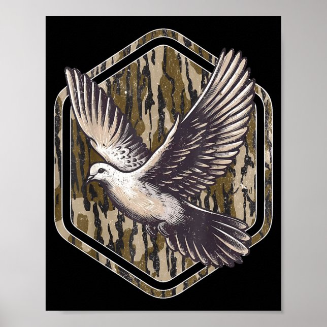 Póster Vintage Bottomland Camo Dove Hunting Season Hunter (Frente)