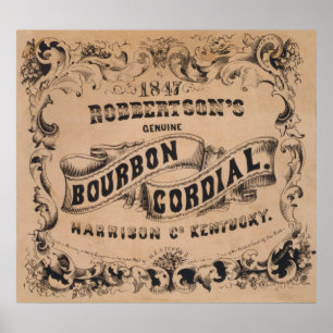 PÓSTER VINTAGE BOURBON AD 1847