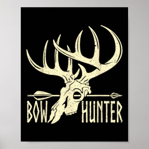 Póster Vintage Bow Hunter American Deer Huning Archery