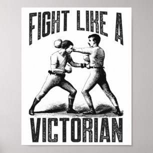 Póster Vintage Boxing Fiesta Como Un Boxeador Clic Victor