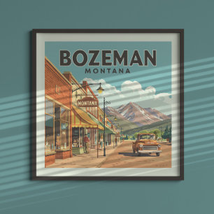 Póster Vintage Bozeman Montana