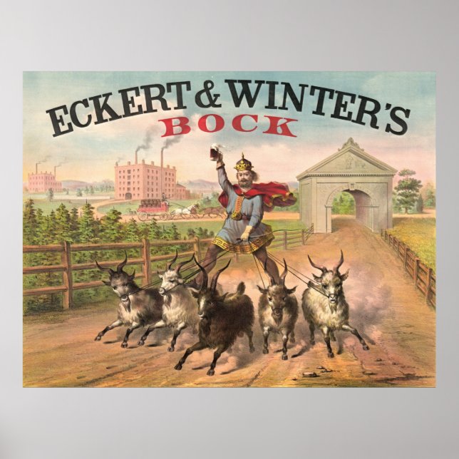 Póster Vintage Brewery Ad 1871 (Frente)