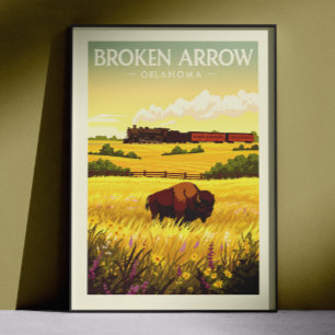 Póster Vintage Broken Arrow Oklahoma