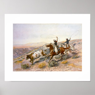 Póster Vintage Buccaroos Charles Marion Russell