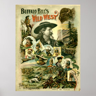 Póster Vintage Buffalo Bill's Wild West