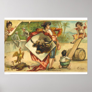 Póster Vintage café de "Cuba" Arbuckle Bros