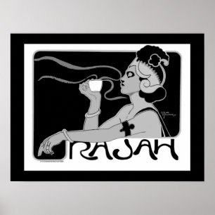 Póster Vintage Cafe Rajah 3