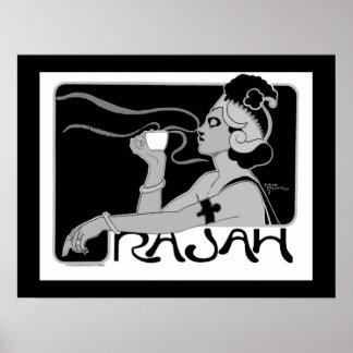 Póster Vintage Cafe Rajah 3