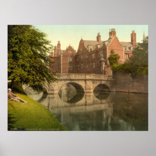 Póster Vintage Cambridge England, Puente St Johns