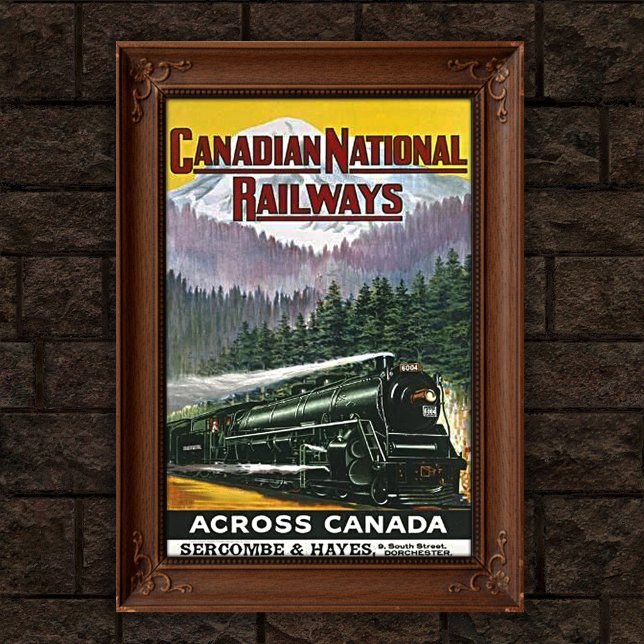 Póster Vintage Canadian Rockies Steam Train Advertising (Subido por el creador)