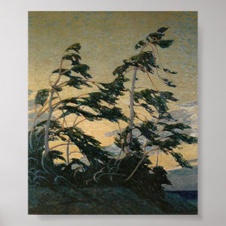 Póster Vintage canadiense pintando a Tom Thomson Pine Isl