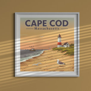 Póster Vintage Cape Cod Massachusetts