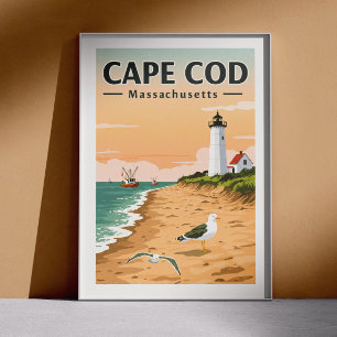 Póster Vintage Cape Cod Massachusetts