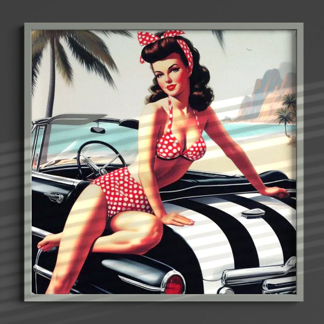 Póster Vintage Car Classic Pin Up (Subido por el creador)