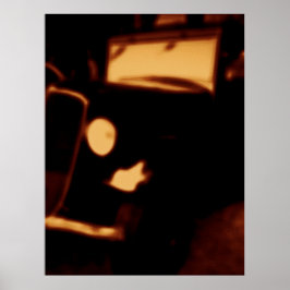 Póster Vintage Car Headlight – Retro Automotive Glow