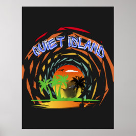 Póster Vintage Caribbean Island Vacation