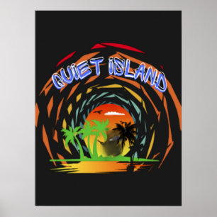 Póster Vintage Caribbean Island Vacation