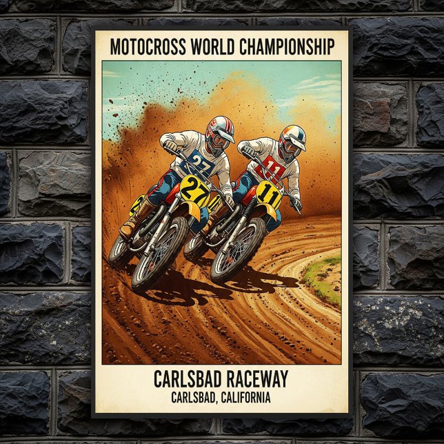 Póster Vintage Carlsbad Raceway Motocross Wall Poster (Subido por el creador)