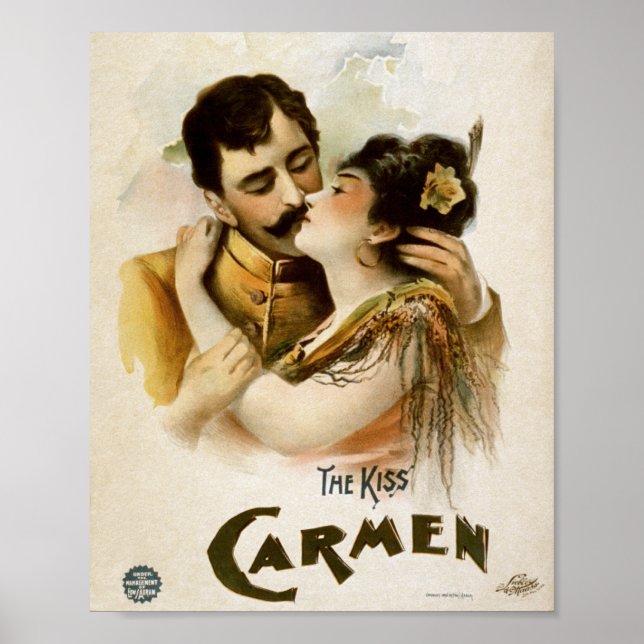 Póster Vintage Carmen The Kiss (Frente)