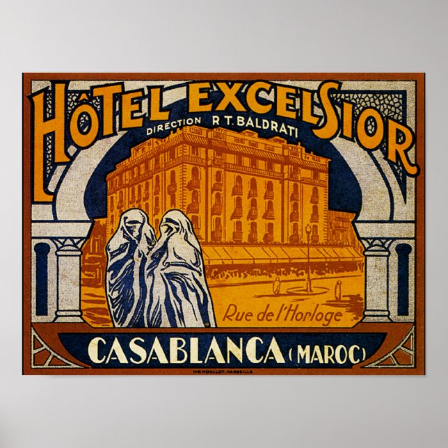 Póster Vintage Casablanca (Frente)
