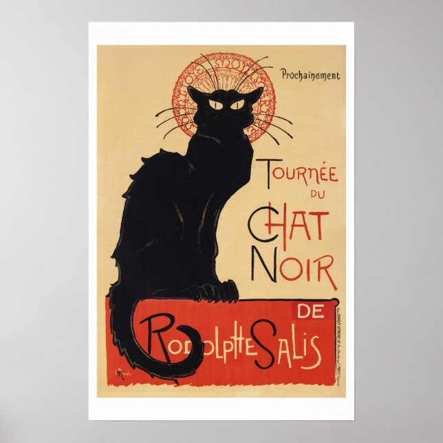 Póster Vintage "Chat Noir" | Art Nouveau Steinlen (Frente)