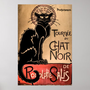 Póster Vintage Chat Noir - Gato Negro